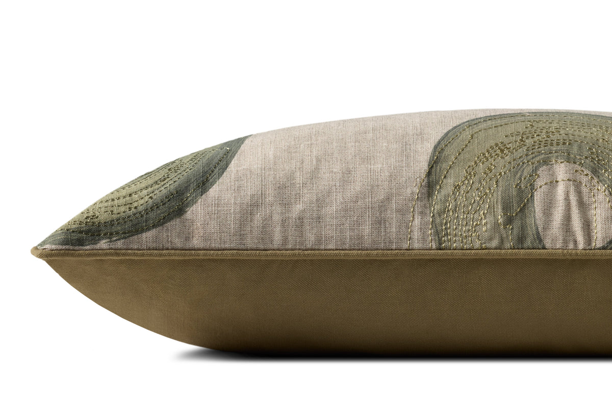 Brigette Romanek x Loloi Green / Multi 12'' x 27'' Cover Only Pillow
