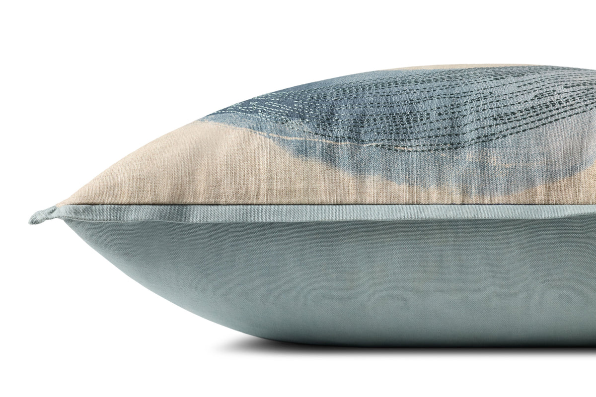 Brigette Romanek x Loloi Blue 20'' x 20'' Cover w/Down Pillow