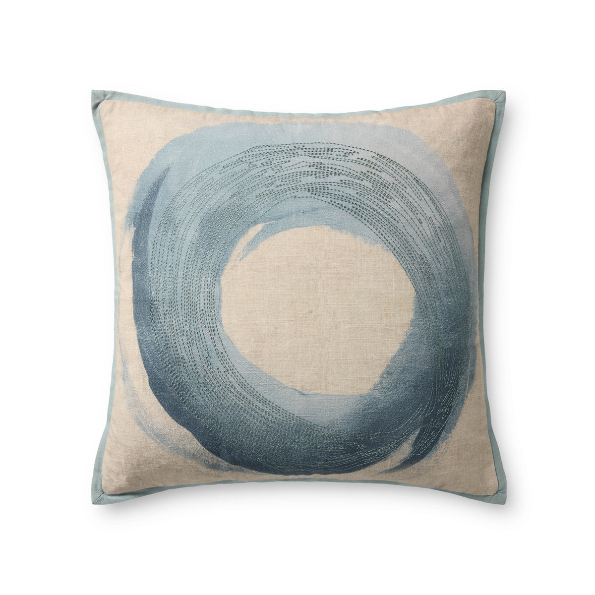 Brigette Romanek x Loloi Blue 20'' x 20'' Cover w/Poly Pillow