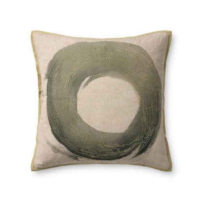Brigette Romanek x Loloi Green 20'' x 20'' Cover Only Pillow