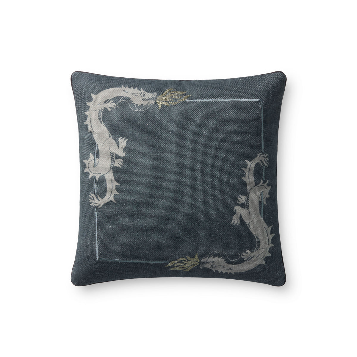 Brigette Romanek x Loloi Blue 18'' x 18'' Cover w/Down Pillow