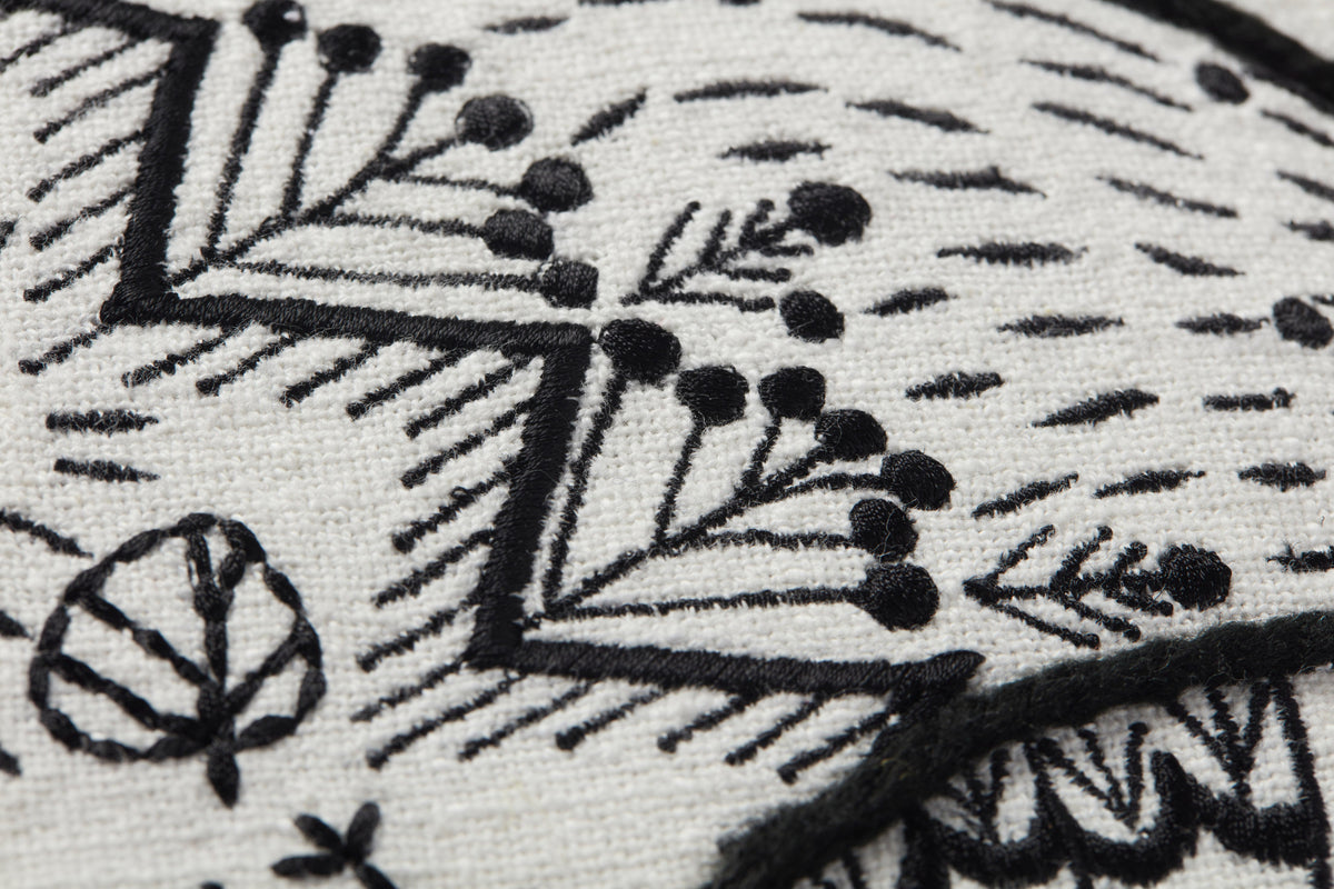 Black / Natural 18" x 18" Pillow