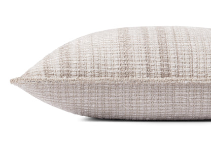 Chris Loves Julia x Loloi PCJ0004 Ivory / Beige 22" x 22" Pillow