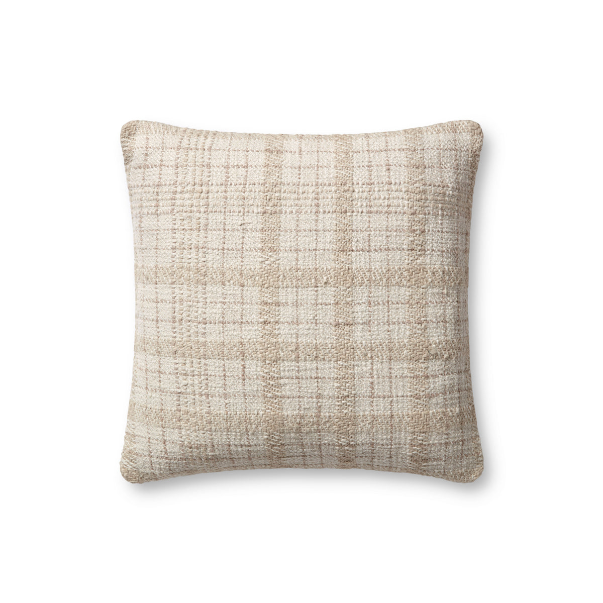 Chris Loves Julia x Loloi Fern Ivory / Beige 18'' x 18'' Pillow