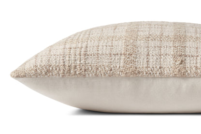 Chris Loves Julia x Loloi Fern Ivory / Beige 18'' x 18'' Pillow