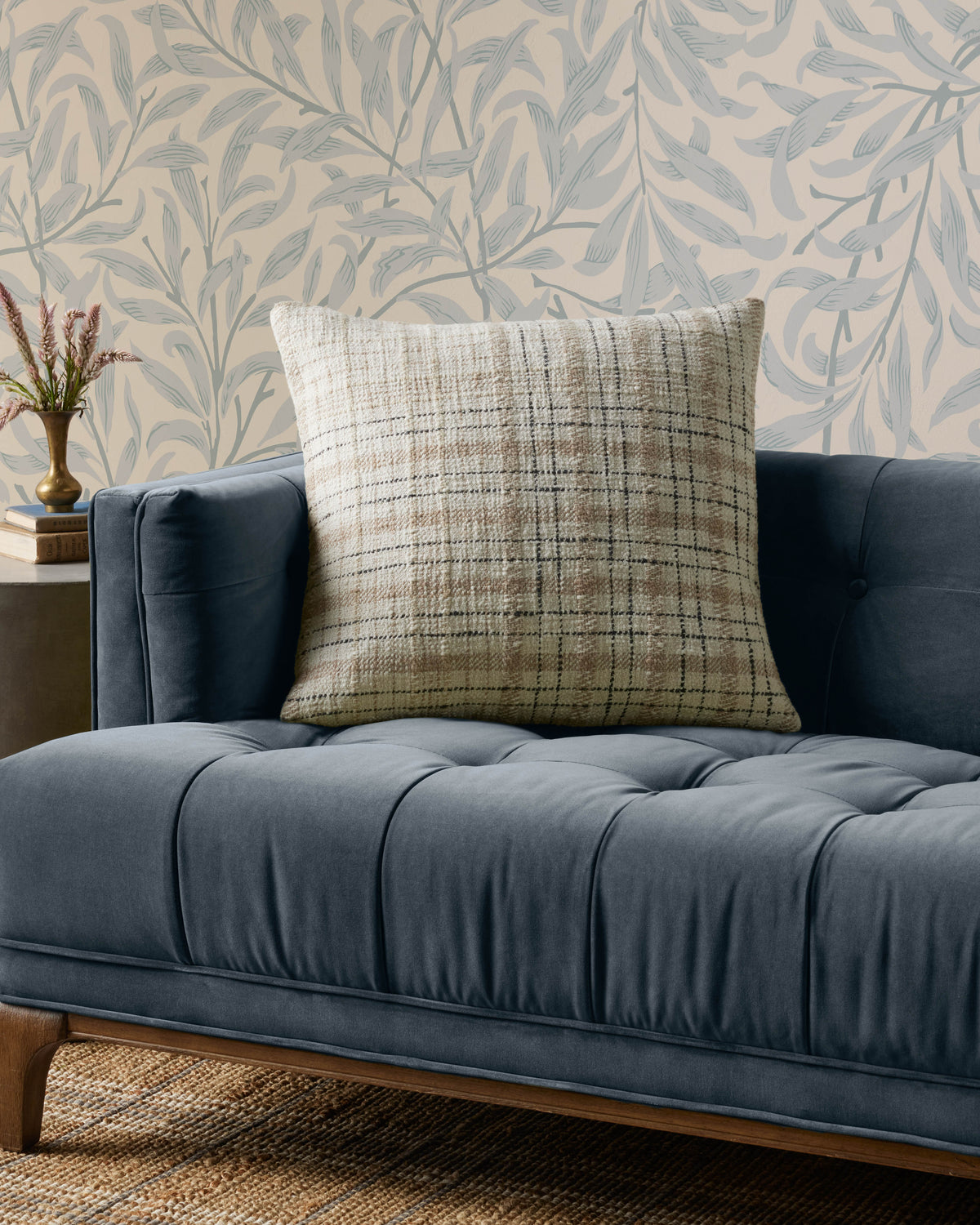Chris Loves Julia x Loloi Cricket Beige / Black 22'' x 22'' Pillow