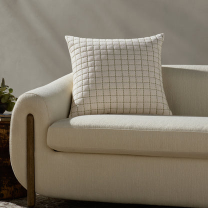 Magnolia Home by Joanna Gaines x Loloi Hattie Natural / Green 22'' x 22'' Pillow