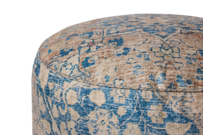 Loloi LPF211 Blue / Tangerine 18x 18 x 20 Pouf