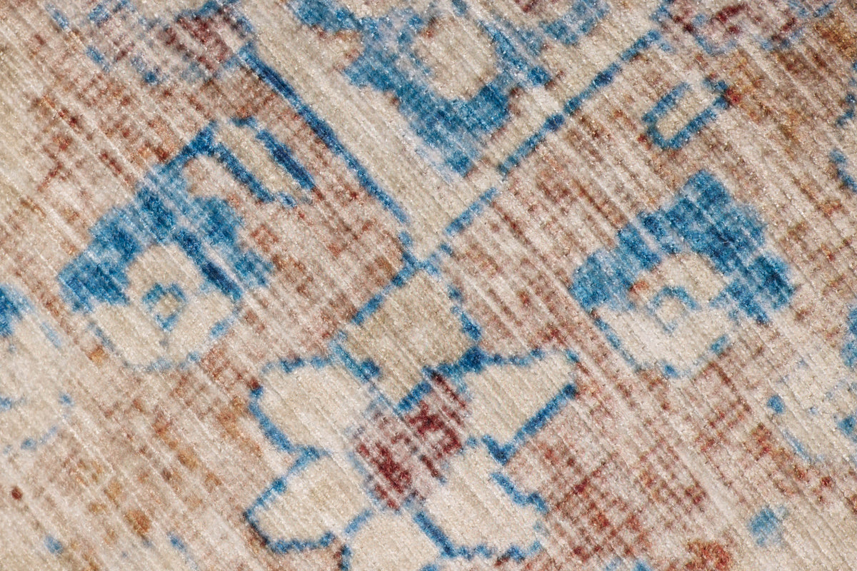 Loloi LPF211 Blue / Tangerine 18x 18 x 20 Pouf