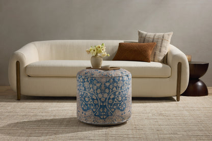 Loloi LPF211 Blue / Tangerine 18x 18 x 20 Pouf