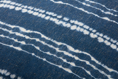 Indigo / Ivory 20 x 20 x 12 Pouf