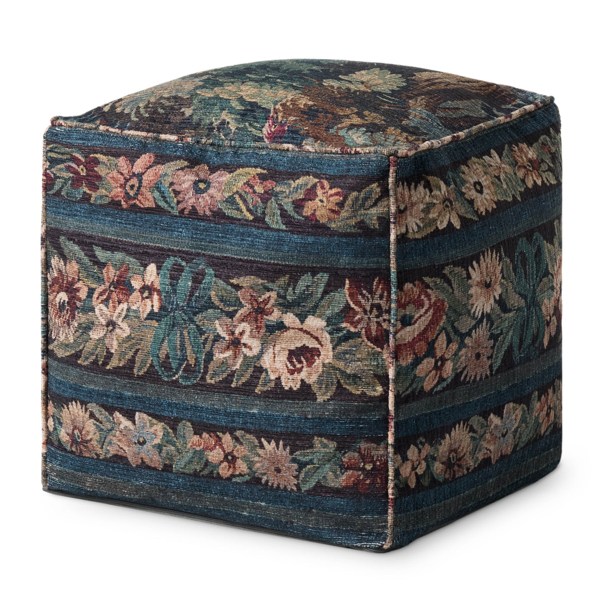 Loloi LPF0045 Blue / Multi Pouf
