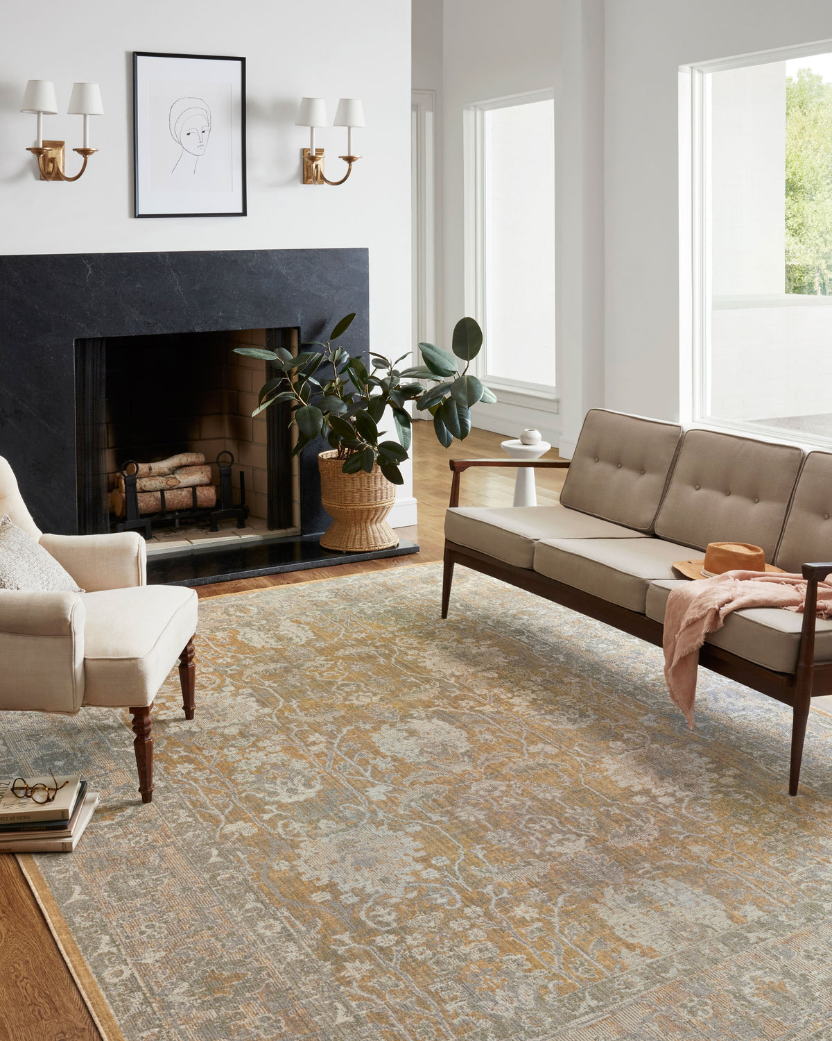 Chris Loves Julia x Loloi Rosemarie Round Area Rug