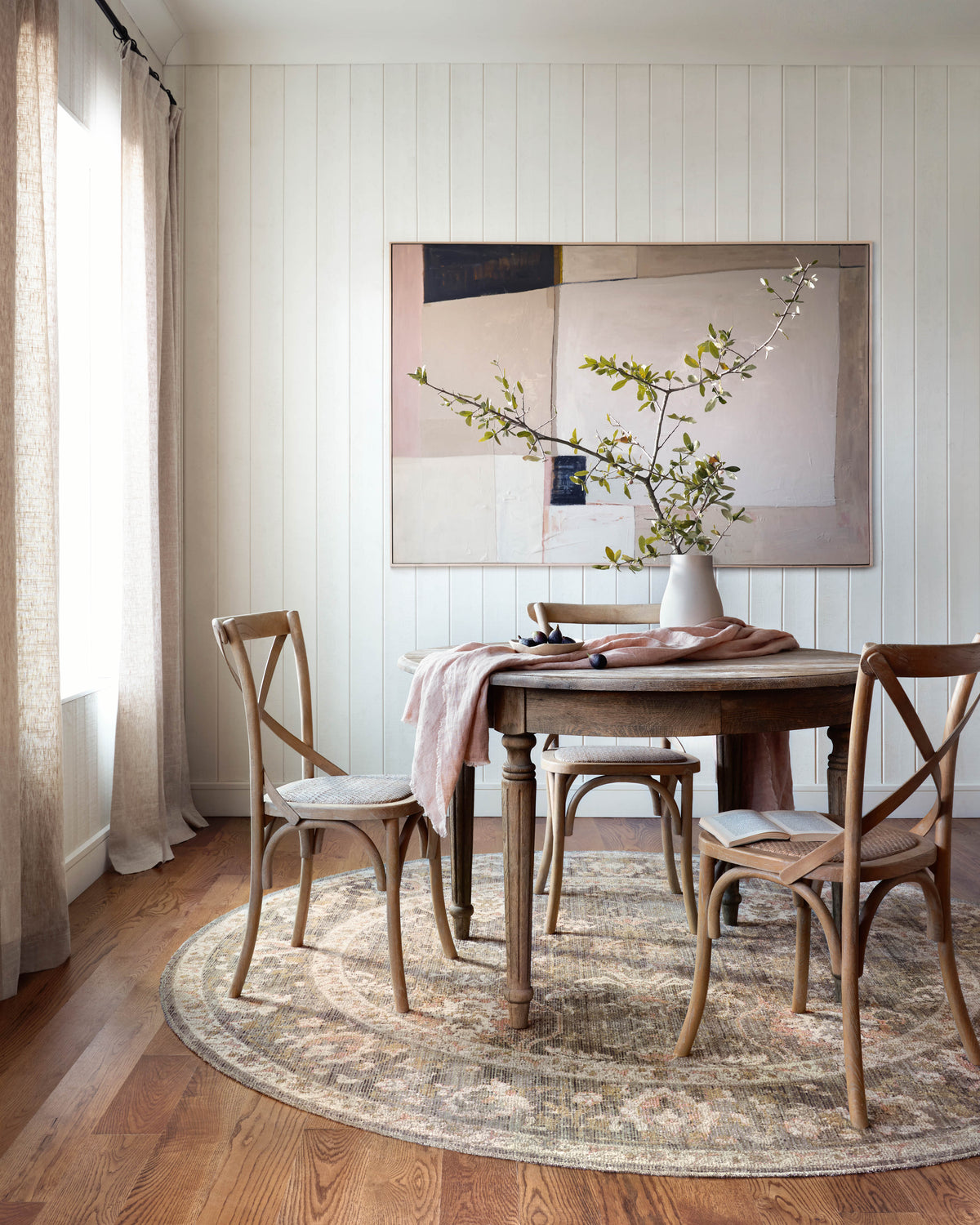 Chris Loves Julia x Loloi Rosemarie 3'-2" x 3'-2" Round Accent Rug
