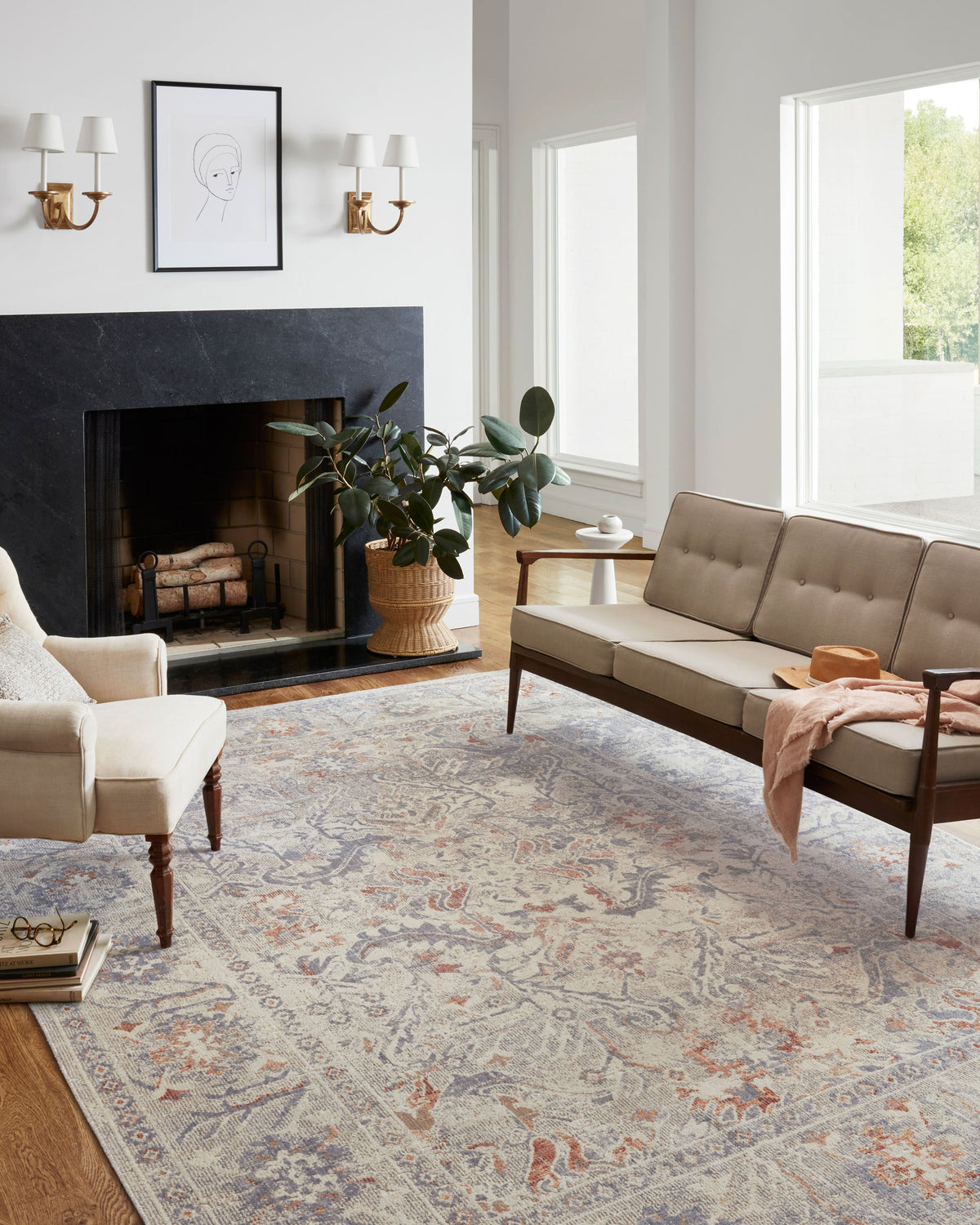 Chris Loves Julia x Loloi Rosemarie Round Area Rug