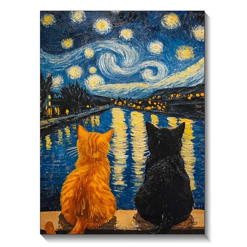 Your Own Van Gogh Masterpiece: Starry Night Over the Rhone 5D Full Drill Rhinestone Diamond Art Kit for Wall Decor