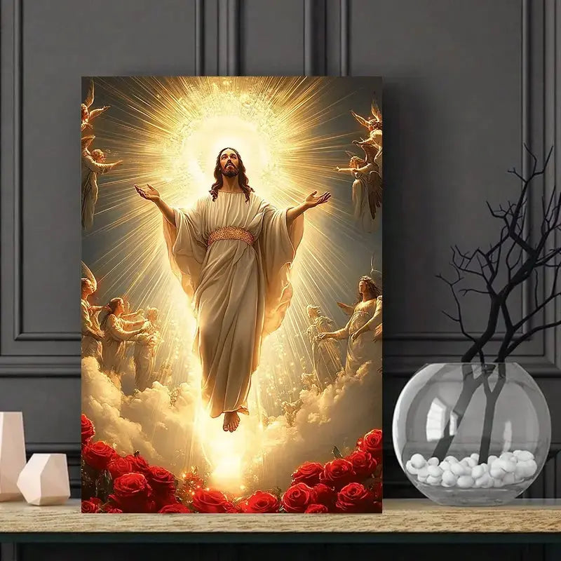 Jesus Walking on Water Canvas Poster - Unframed Wall Art for a Serene Room Aesthetic
