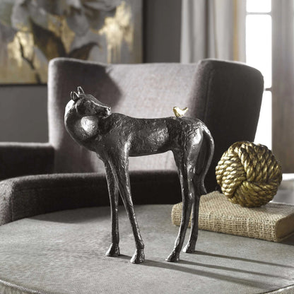 Horse & Bird Sculpture