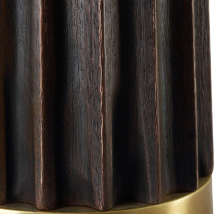 Scalloped Wood Table Lamp