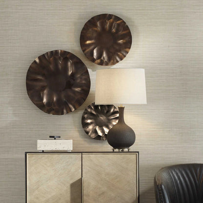 Outdoor Metal Disc Wall Art, Set of 3