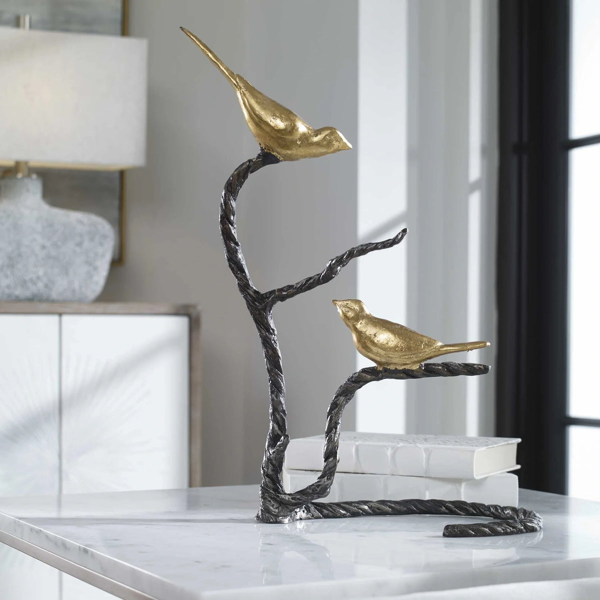 Birds on a Limb Sculpture
