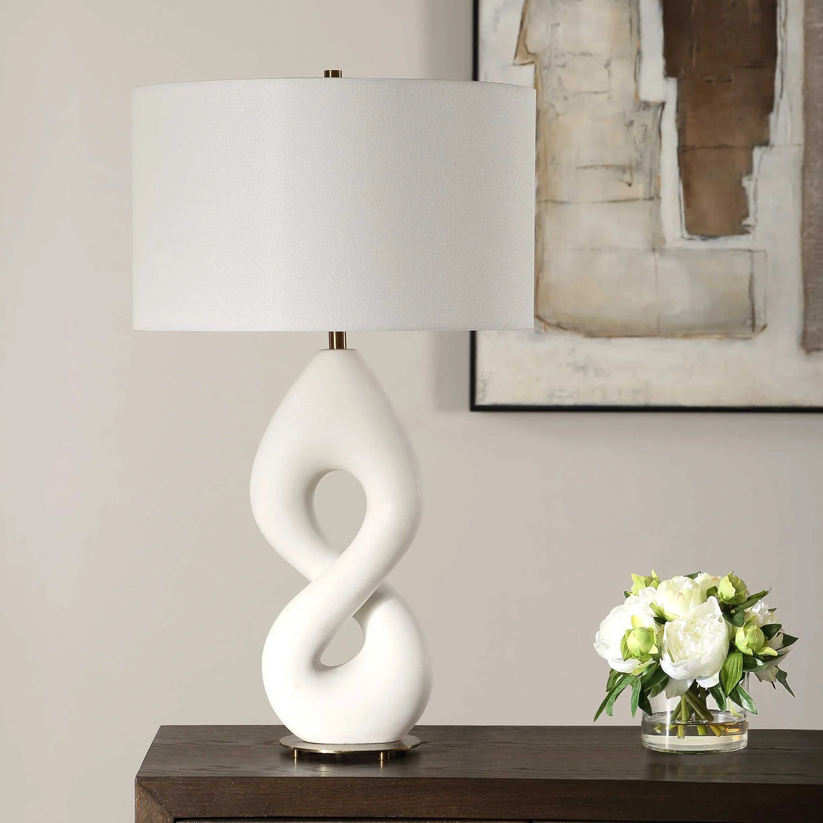 Ivory Stone Table Lamp