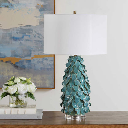 Teal Blue Table Lamp