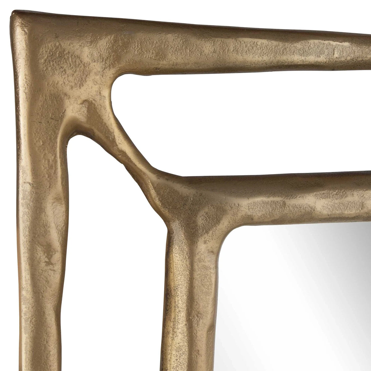 Hammered Brass Rectangle Mirror