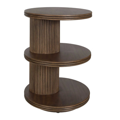 Tier Oval Walnut Side Table
