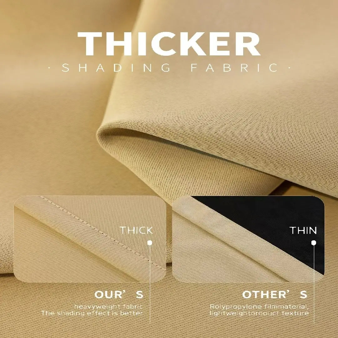 Solid Colour Double Layer Curtains | Light Filtering, Thermal Insulated | Wide Size Range 39" to 118"