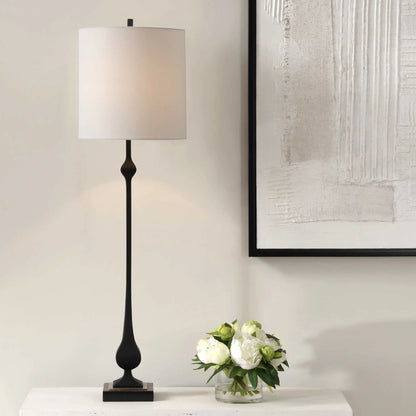 Black Marble Buffet Lamp