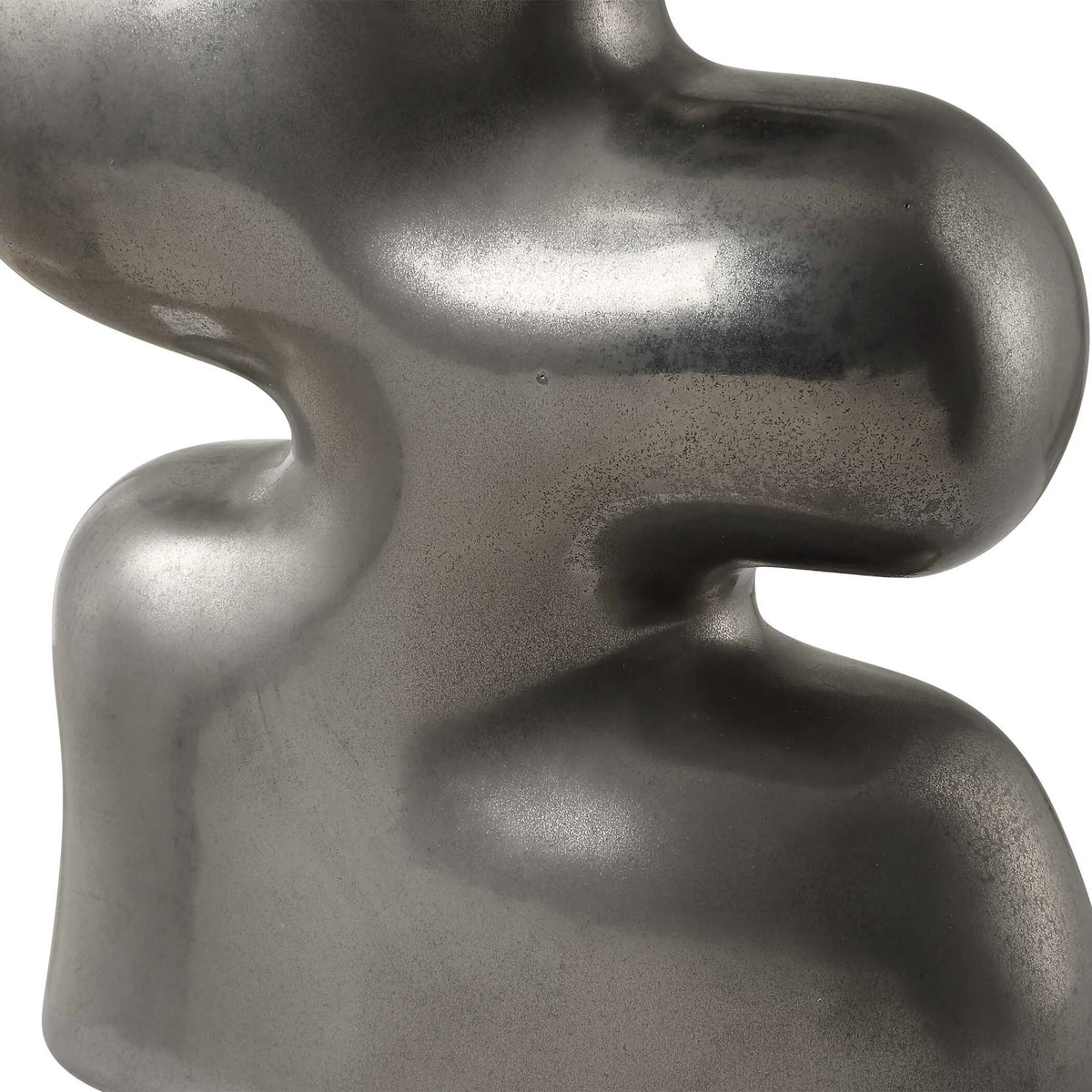 Tarnished Nickel Vases, Set of 2
