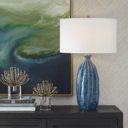 Coastal Blue Ceramic Table Lamp
