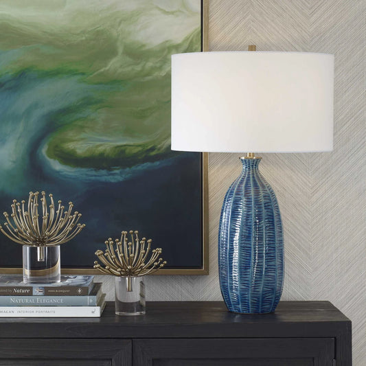 Coastal Blue Ceramic Table Lamp