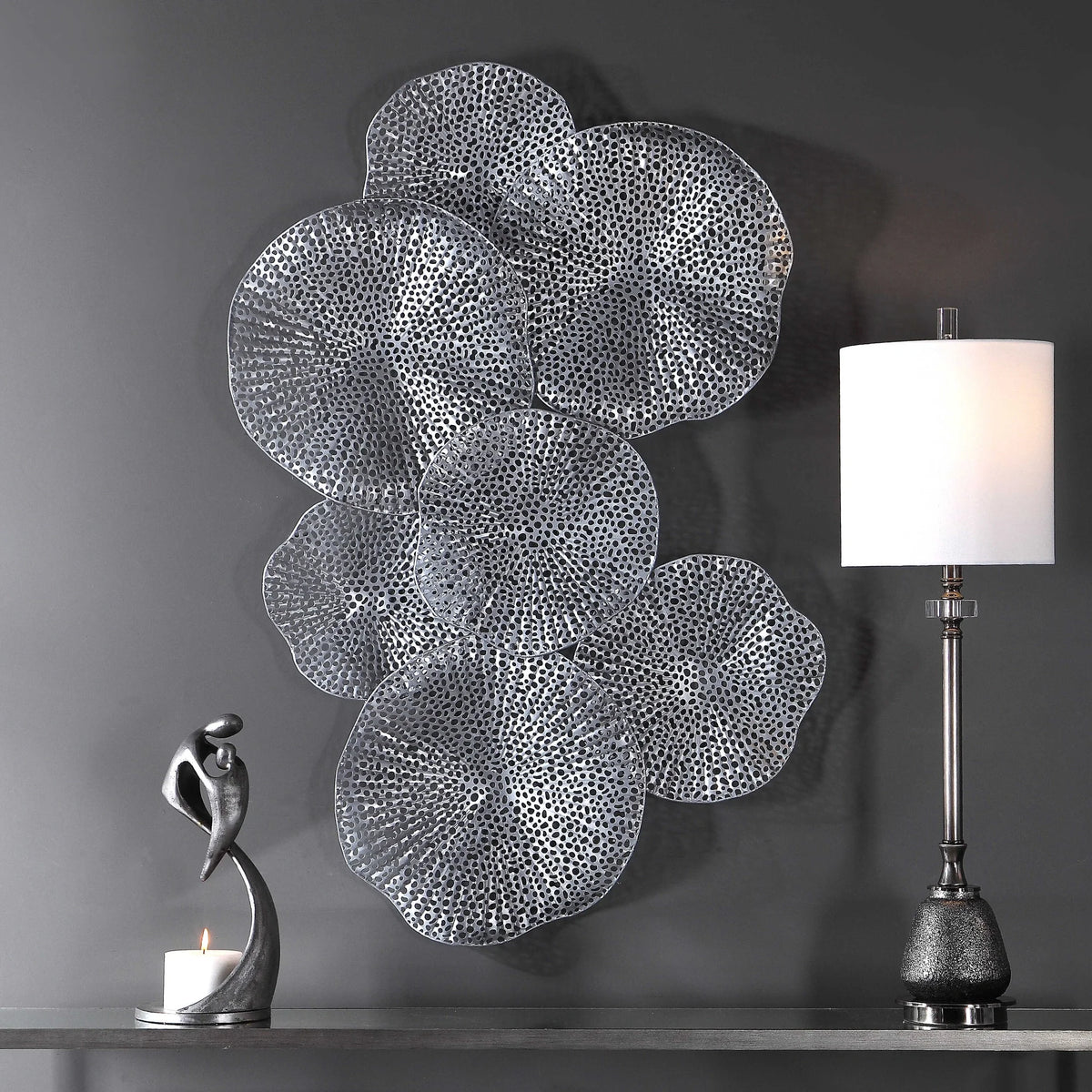 Antiqued Gold Metal Wall Art
