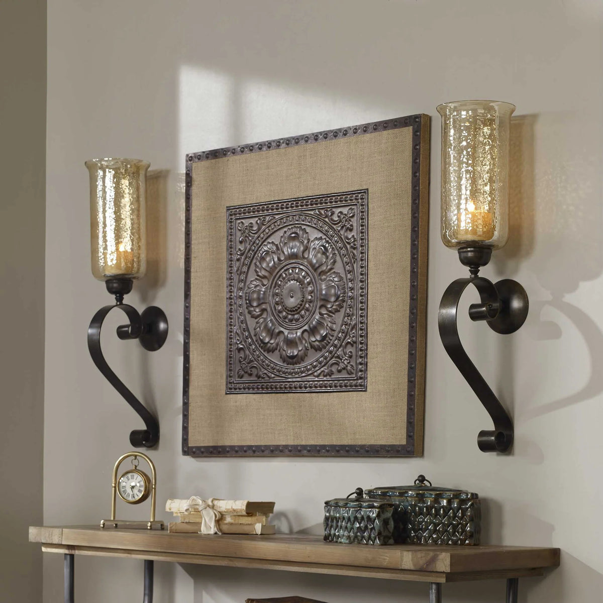 Bronze Candle Wall Sconce