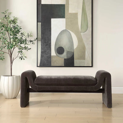 Modern Charcoal Bench