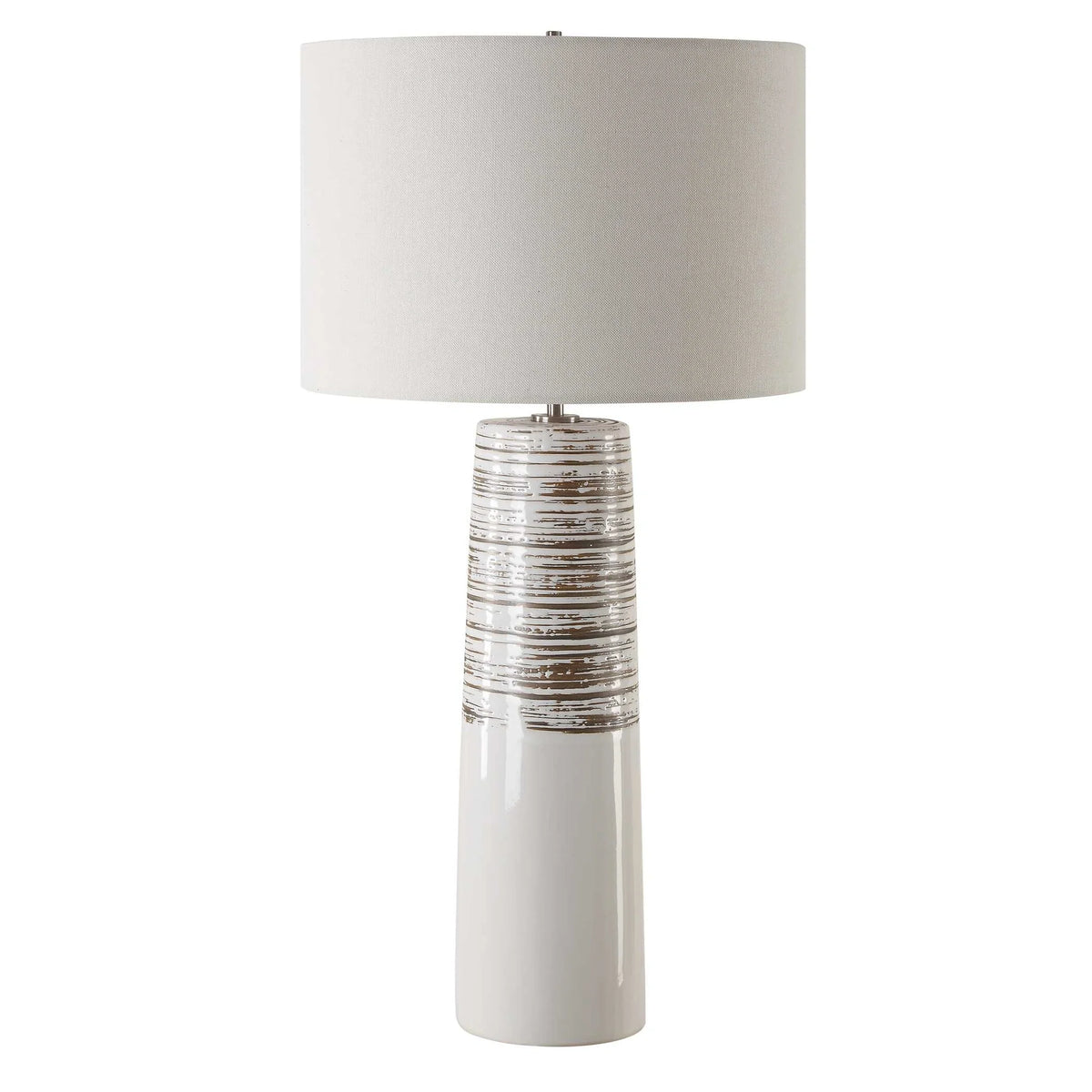 White Glaze Ceramic Table Lamp