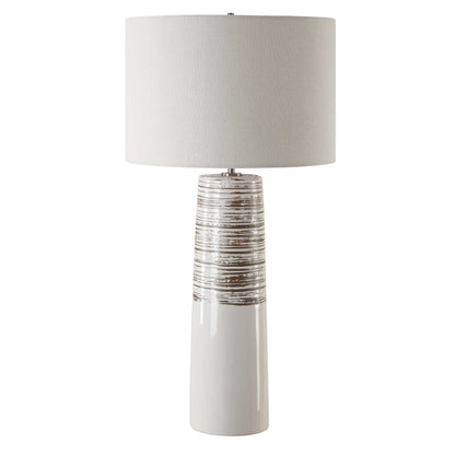 White Glaze Ceramic Table Lamp