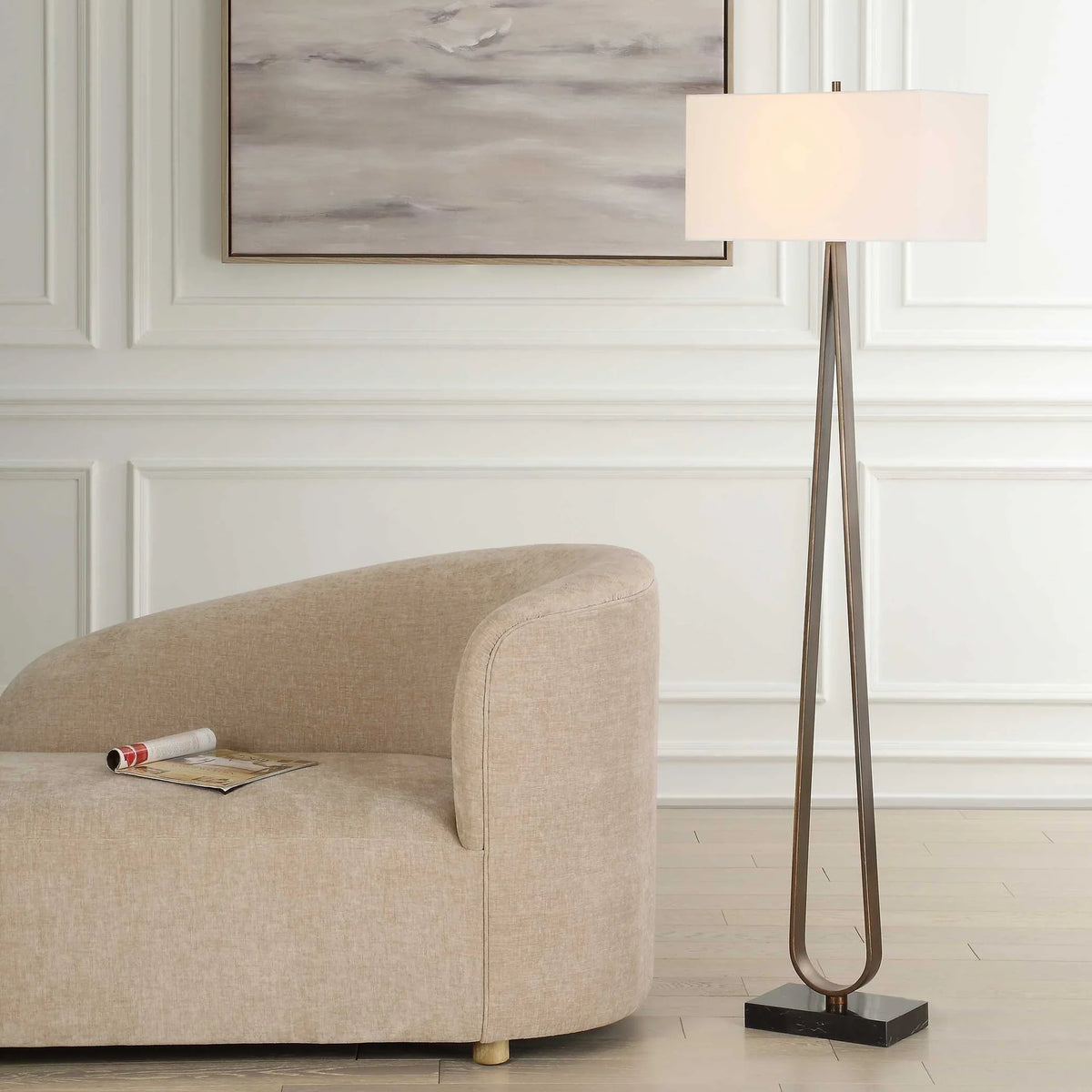 Minimalist Bronze Floor Lamp