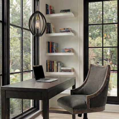 1 Light Architectural Oval Pendant