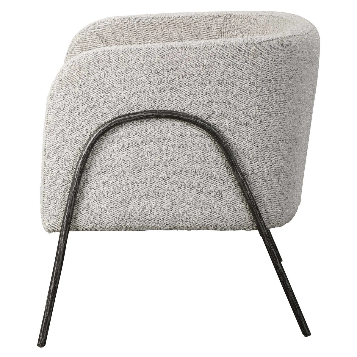 Boucle Barrel Accent Chair