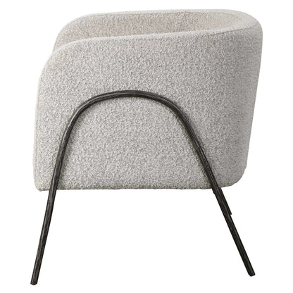 Boucle Barrel Accent Chair