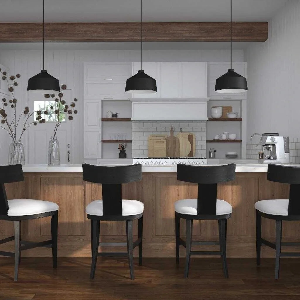 Matte Black Metal Pendant Light