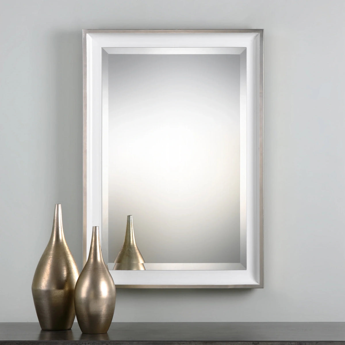 White Silver Mirror
