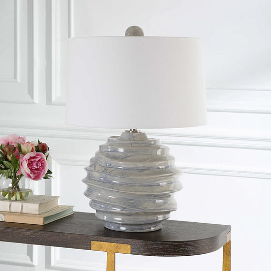 Blue & White Accent Lamp