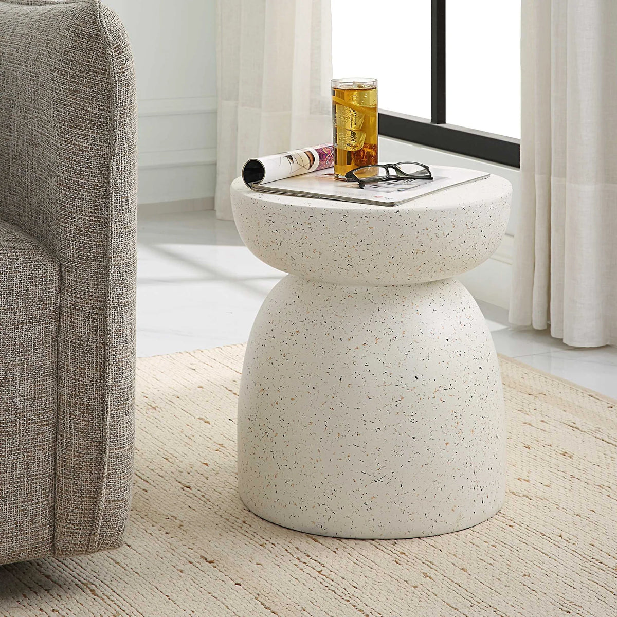 Cast Resin Accent Table