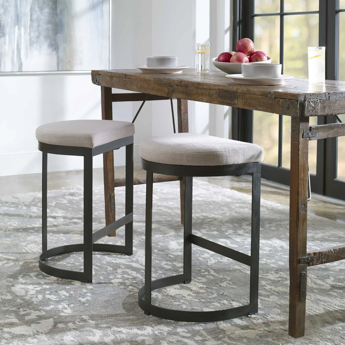 Brass Iron Counter Stool
