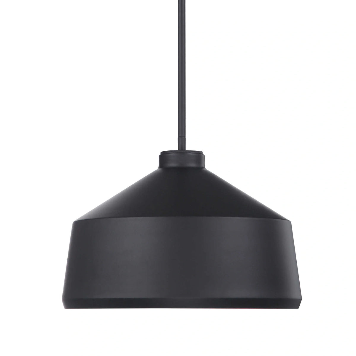 Matte Black Metal Pendant Light