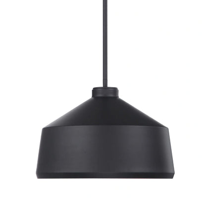 Matte Black Metal Pendant Light